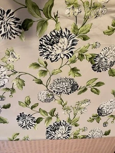 Williamsburg Charlotte Printed Cotton Twill Drapery Fabric in Licorice 8 Yards - Picture 1 of 11