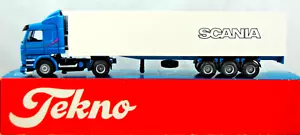 TEKNO 1:50 SCANIA 143 M (450) Camion e Rimorchio 3 Assi SCANIA PROMOTION FRIGO Nuovo con scatola - Foto 1 di 24