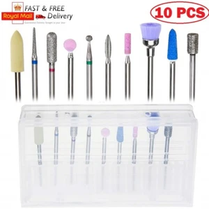 Nail Drill Bits Electric Manicure Machine Cutter Diamond File Gel Polish Kit Set - Picture 1 of 7
