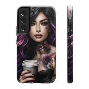 Gothic Floral Phone Case, Unique Protective Cover, Stylish Cell Phone Protector, - Picture 1 of 49