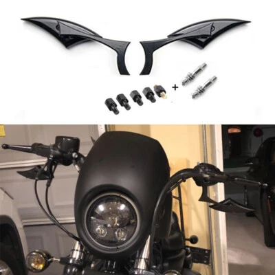 Espejos retrovisores negros para motocicleta Harley Davidson Sportster Iron 883 2017 Foto 1 de 4