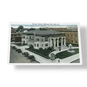 Postal Carnegie Library Oklahoma City Oklahoma Tarjeta Frontera Blanca C540 - Imagen 1 de 2
