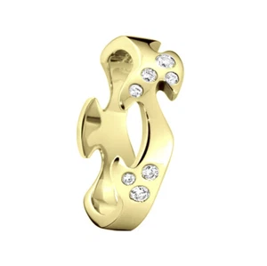 Georg Jensen Fusion Centre Ring - 18k Yellow Gold with Diamonds. #1368B - Picture 1 of 1