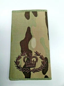 BRITISH ARMY MULTI TERRAIN PATTERN MTP RANK SLIDE RQMS BROWN. - Picture 1 of 1