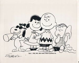 Vintage 8x10 Publicity Photo Charles Schulz Peanuts Charlie Brown Snoopy Lucy 