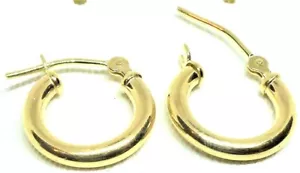 10 Kt Gelbgold kleine 2 x 12 mm Ohrringe.....GESCHENKBOX - KOSTENLOSER VERSAND! - Bild 1 von 7