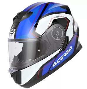 CASCO HELMET MOTO MODULARE APRIBILE ACERBIS SEREL 22.06 BIANCO BLU TG M - Imagen 1 de 13