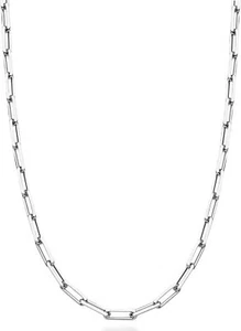 Solid 925 Sterling Silver 3mm Paperclip Link Chain Necklace gift-Made in Italy - Picture 1 of 6