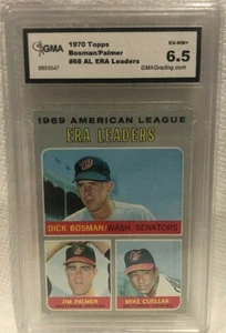 1970 Topps Bosman/Palmer/Cuellar #68 AL ERA LEADER - GRADED 6.5 EX - NM+ - Bild 1 von 2