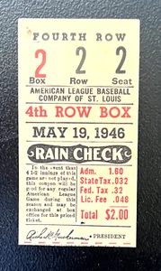 5/19/46 STL BROWNS/PHI A'S DOUBLEHEADER TICKET STUB-SPORTSMAN'S PARK - Picture 1 of 1