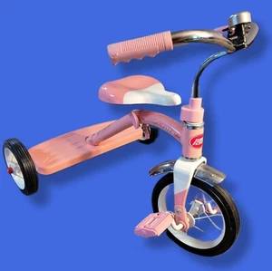 Radio Flyer 34GX Kids Steel Frame Pink Tricycle & Handlebar Bell See Description - Picture 1 of 8