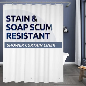Shower Curtain Liner  Long Plastic Liner PEVA Bathroom Waterproof - Picture 1 of 20