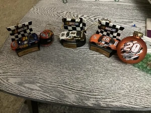 5 Vintage NASCAR DRIVER Christmas Ornaments 88-Jarrett,24-Jeff Gordon,20-Stewart - Picture 1 of 4