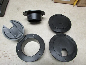 "Paquete de 10 cámper remolque con cable de alimentación para autocaravana cubierta negra - abatible - 3,5" - Imagen 1 de 8