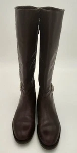 Stivali Cole Haan donna Chesley WR pelle Java/trapuntati elasticizzati marrone W23009 taglia 6B - Foto 1 di 11