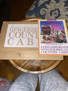 Longaberger Gingerbread Country Cabin Cookie Mold 1996 Terra Cotta Instructions - Picture 1 of 2