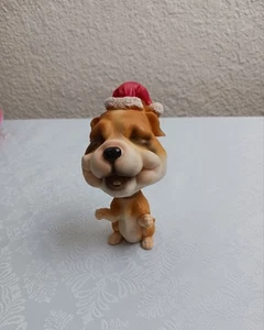 Bobblehead cane di Natale 4,5 pollici - Foto 1 di 8