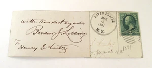 Vintage 1881 BENSON J. LOSSING Historian Autograph Signature to HENRY S. LUTZ - Picture 1 of 6