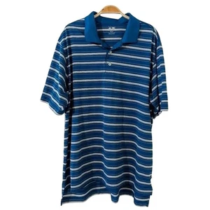 Adidas Mens Blue White Short Sleeve Golf Polo Shirt Size XL NWOT - Picture 1 of 5