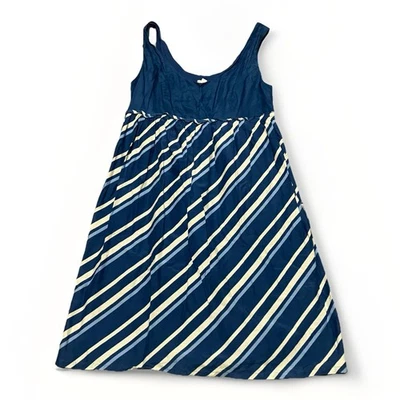 Vestido para mujer Fossil Retro Y2K azul a rayas sin mangas talla mediana Foto 1 de 4