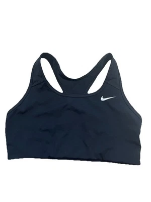 Sujetador deportivo para mujer Nike Dri-Fit espalda deportiva talla M negro con logotipo Swoosh blanco Foto 1 de 4