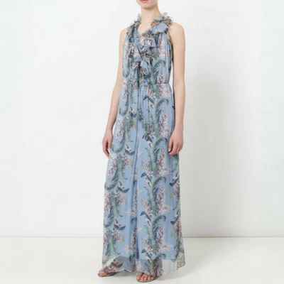 Mono Zimmermann Winsome con Volantes Talla 2/12 au Azul Floral Seda Georgette Foto 1 de 4