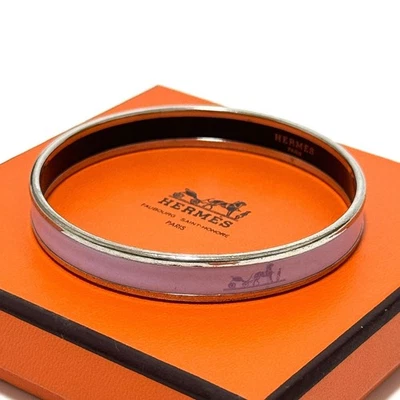 Bracelet HERMES Caleche émail calèche violet argent JAPON - Photo 1/4