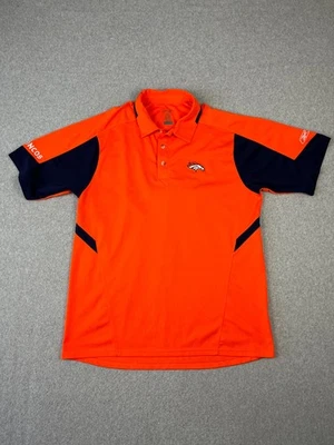 Camisa Polo Denver Broncos Para Hombres L Naranja Azul Manga Corta Reebok NFL Performance Foto 1 de 4