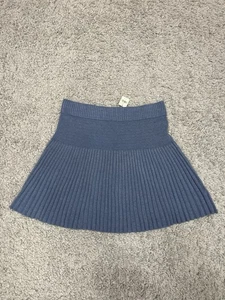 NWT Aerie Ribbed Mini Skirt Blue Women’s Size XS - Picture 1 of 14