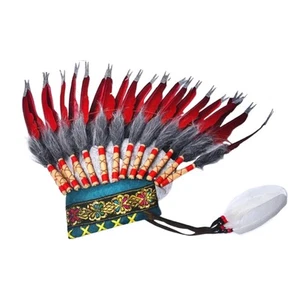 American Chief Indian Native Hat Headband for Carnival Cosplay Halloween - Picture 1 of 3