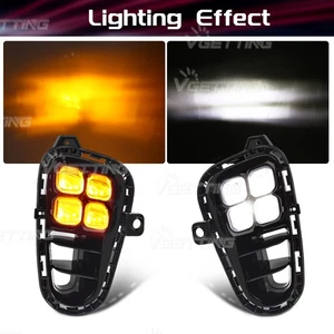 For Kia Rio 2018-2020 LED Front Fog Light Turn Signal Drl Wire Switch Kit LH RH - Picture 1 of 9