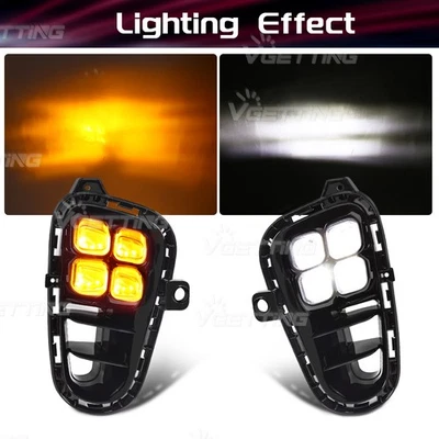 For Kia Rio 2018-2020 LED Front Fog Light Turn Signal Drl Wire Switch Kit LH RH - Image 1 of 4