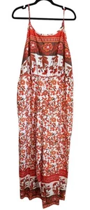 Sason Curve Spaghetti Strap Floral Print Boho Wide Leg Romper Jumpsuit- Size 3X - Picture 1 of 9