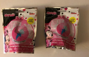 NEU 2 MINNIE MOUSE Color-Twist BATH BOMB FIZZIES Zuckerwatte Duft versteckte Farbe - Bild 1 von 2