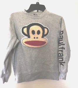 Paul Frank Logo Monkey Gray Sweatshirt Size Junior XS - Picture 1 of 3