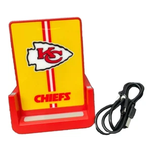 Supporto di ricarica wireless NFL Kansas City CHIEFS con cavo testato Soar - Foto 1 di 7