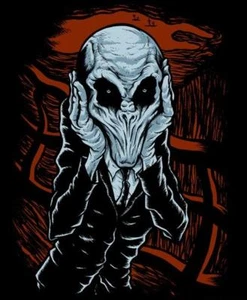 Camisa para hombre The Silence Doctor Who Scream Munch pintura sátira parodia teefury - Imagen 1 de 1