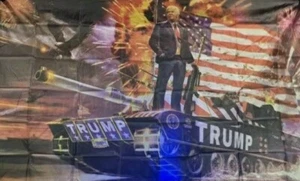 TRUMP WON on Tank with Fireworks 3' x 5' Flag 2pack USA lets go brandon #FJB - Picture 1 of 4