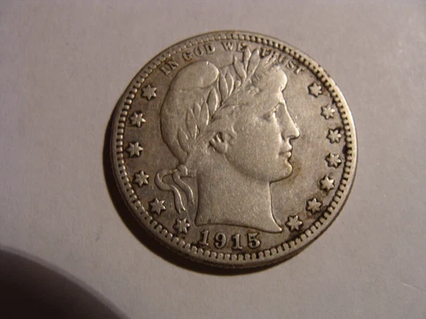 1915-S Barber Quarter - nearly XF condition Cover