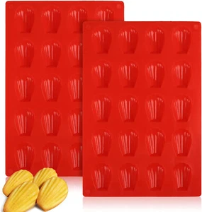 2 Stücke Silikon Mini Madeleine Backformen Für Kuchen 29.5 X 20 Zentimeter Neu - Bild 1 von 7