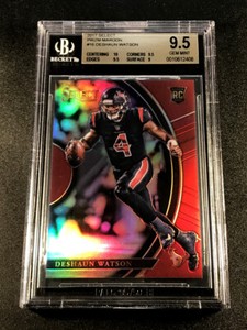 DESHAUN WATSON 2017 PANINI SELECT #16 MAROON PRIZM /99 ROOKIE RC BGS 9.5 10