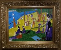 Georges Seurat reproduction original acrylic, canvas painting 20x26!