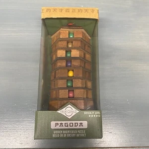 Chinese Pagoda 3D Wood Puzzle, Mechanical Maze Brainteaser Difficulty Level 4/5 - Picture 1 of 4