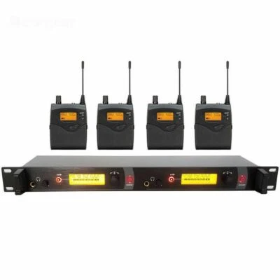 Wireless In Ear Monitor System UHF Dual Channels Stage Monitoring Headphones - Image 1 of 4