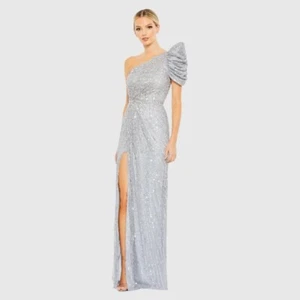 MAC DUGGAL VERZIERTES PUFFKLEID EINE SCHULTER Größe 18 - Bild 1 von 5