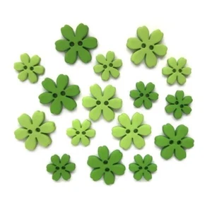 Ireland FLP108 - Buttons Galore - St Patrick's Day Flowers - Craft Sewing Scrap - Picture 1 of 2