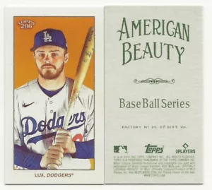 2022 Topps T-206 Wave 5 ~ GAVIN LUX American Beauty Back PR /10 SSP Dodgers - Picture 1 of 1