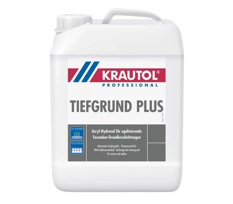 €6,50L 10 L KRAUTOL Tiefgrund Plus Acryl-Hydrosol egalisierender Fassaden-Grund