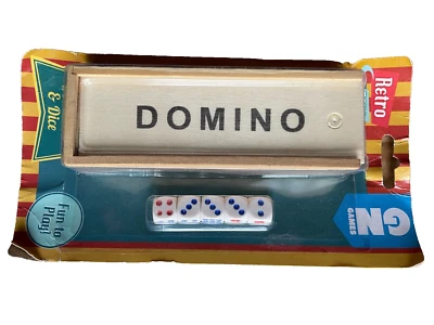 Dominoes and Dice Retro Toys by GN Games Wooden Family Game Night 3+ Years - Image 1 of 3