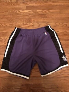 Adidas Sacramento Kings NBA Basketball Purple Black Athletic Mens Shorts Sz 2XL - Picture 1 of 12